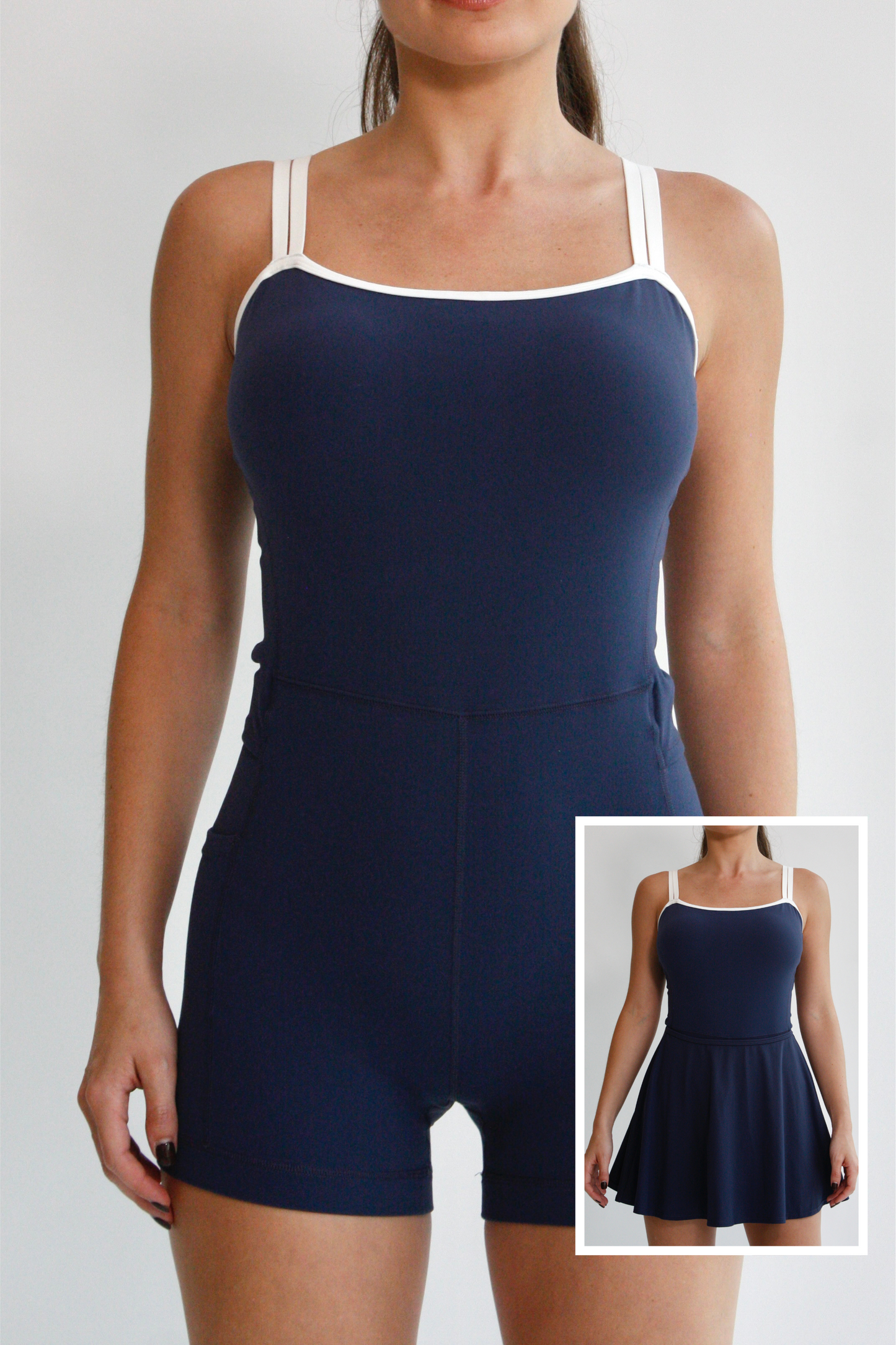 Set jumpsuit y falda - Azul marino (2 piezas) - EL-
