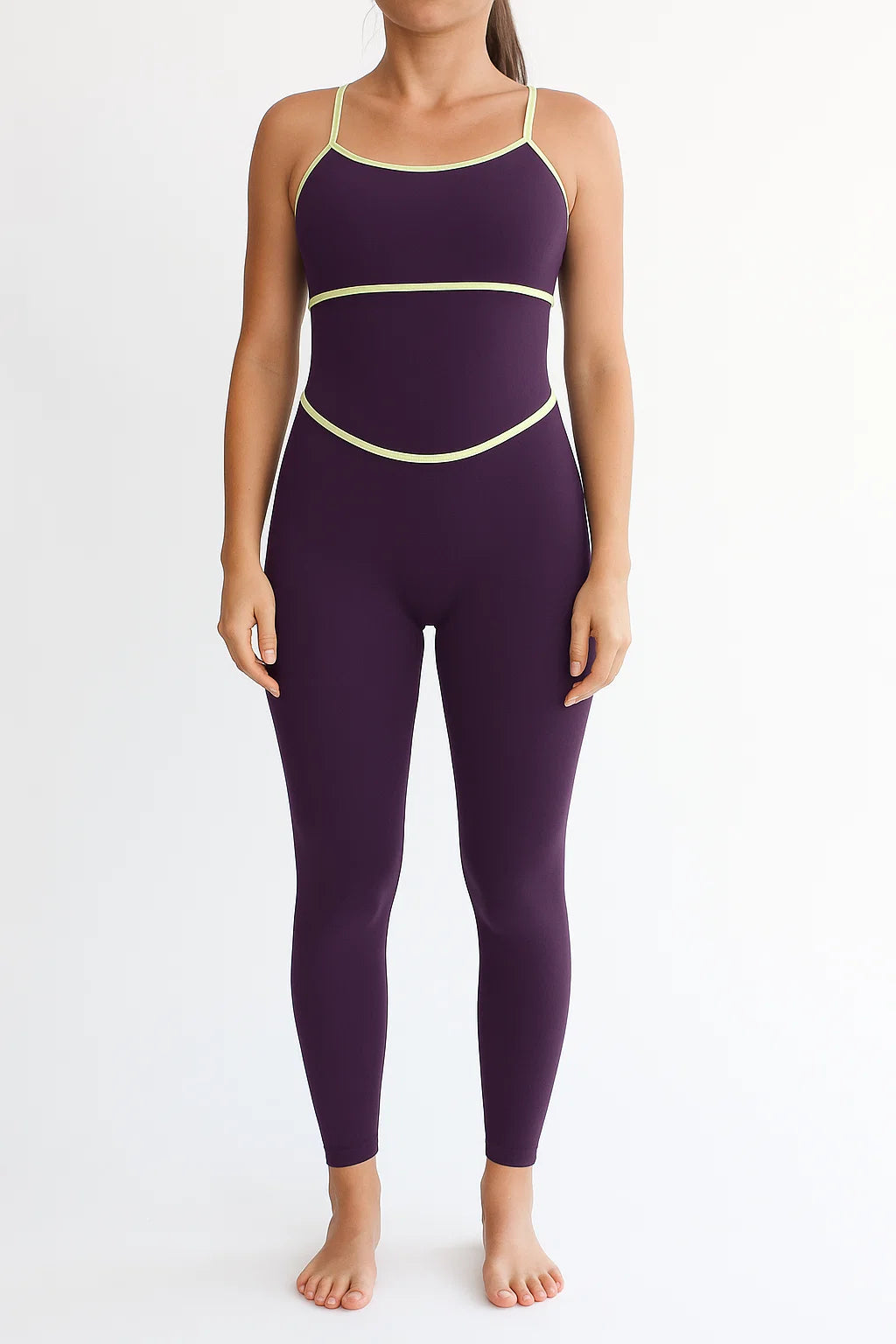 Bodysuit costuras - Morado y amarillo