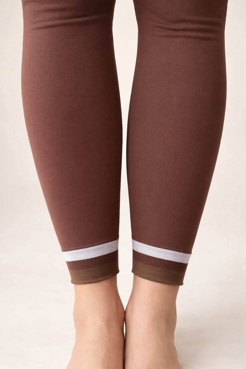 Crop Top Stripe Set - Marrón