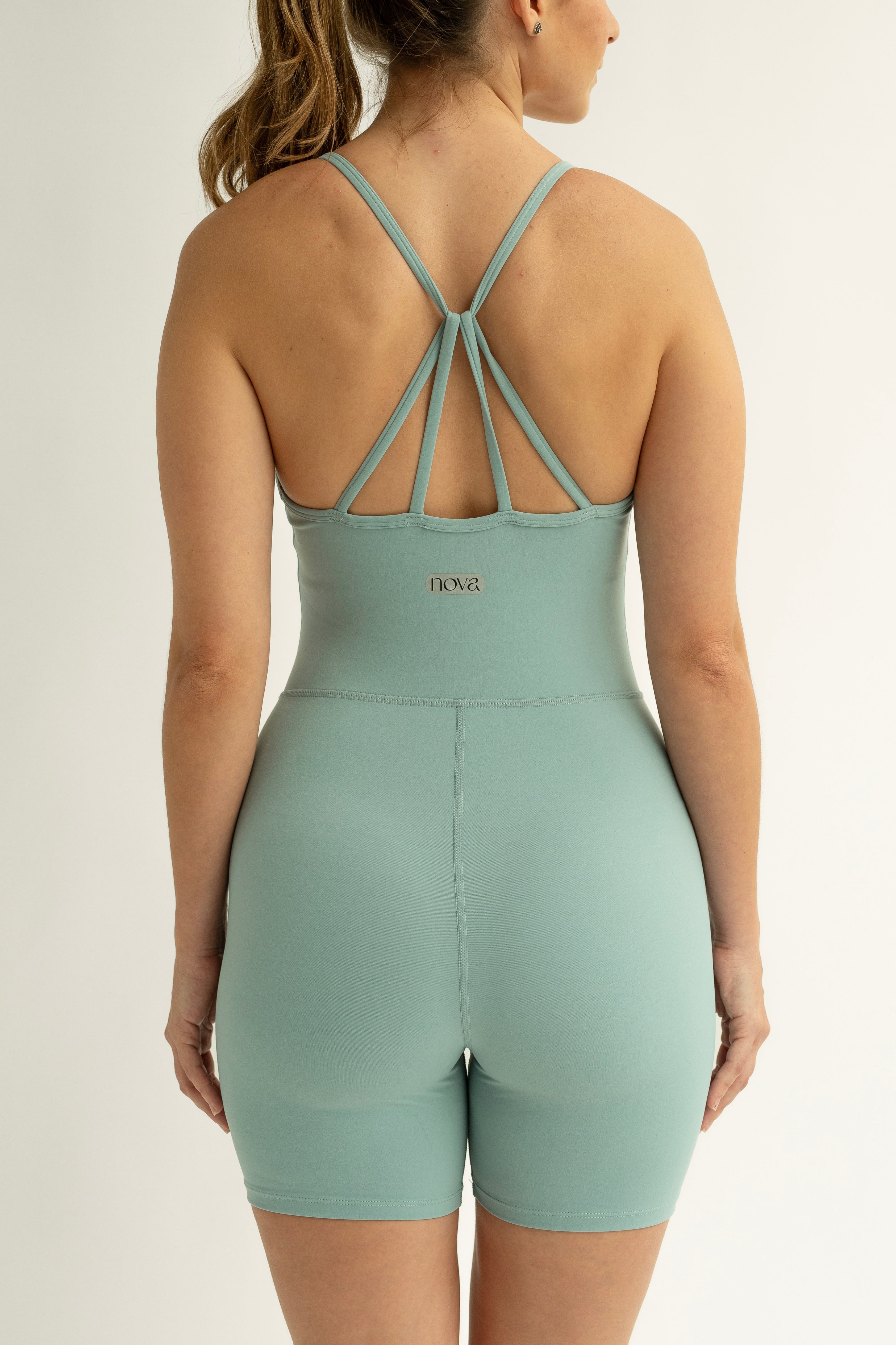 Jumpsuit tiritas espalda - Azul claro