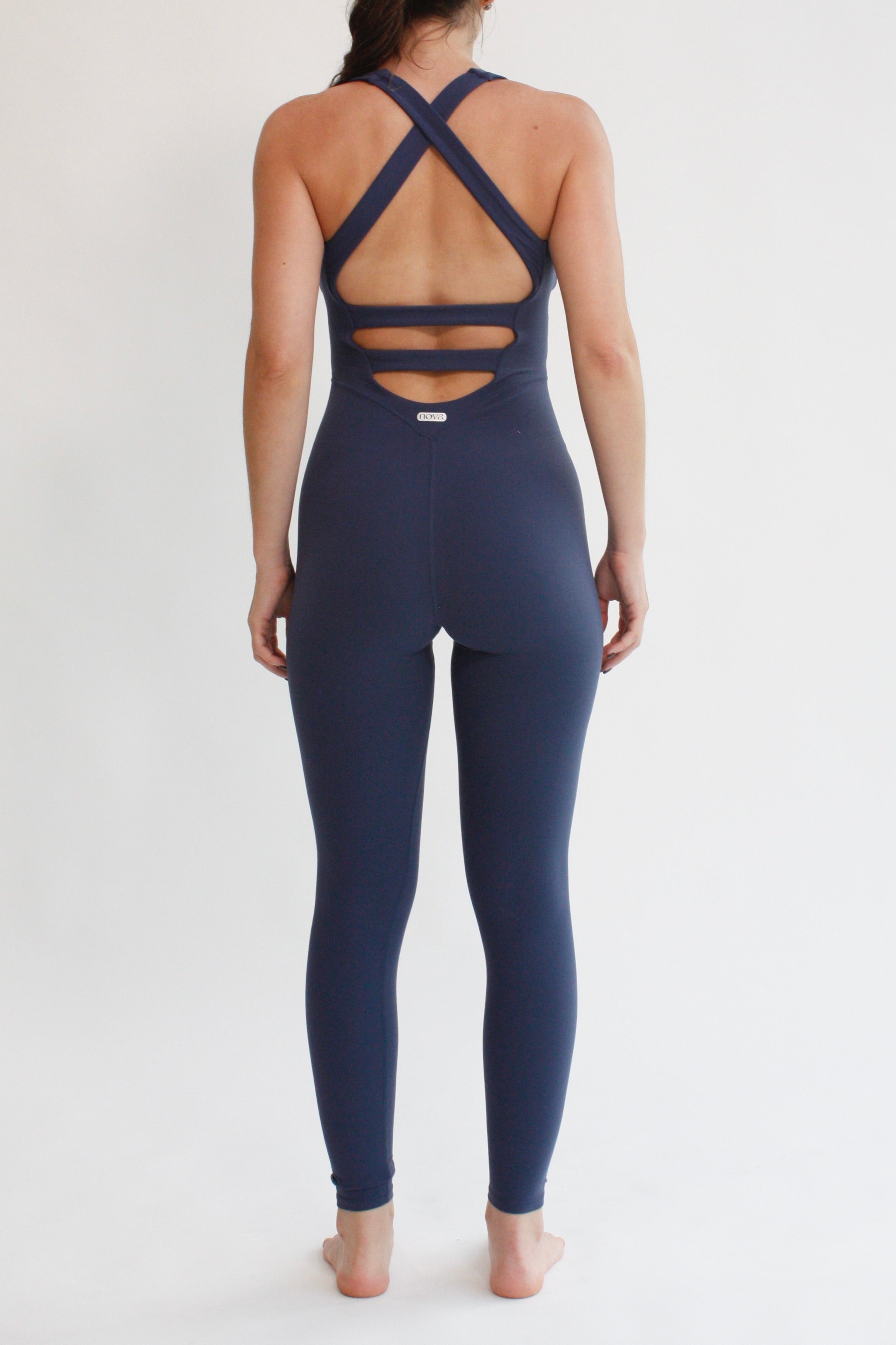 Bodysuit tiras espalda - Azul marino