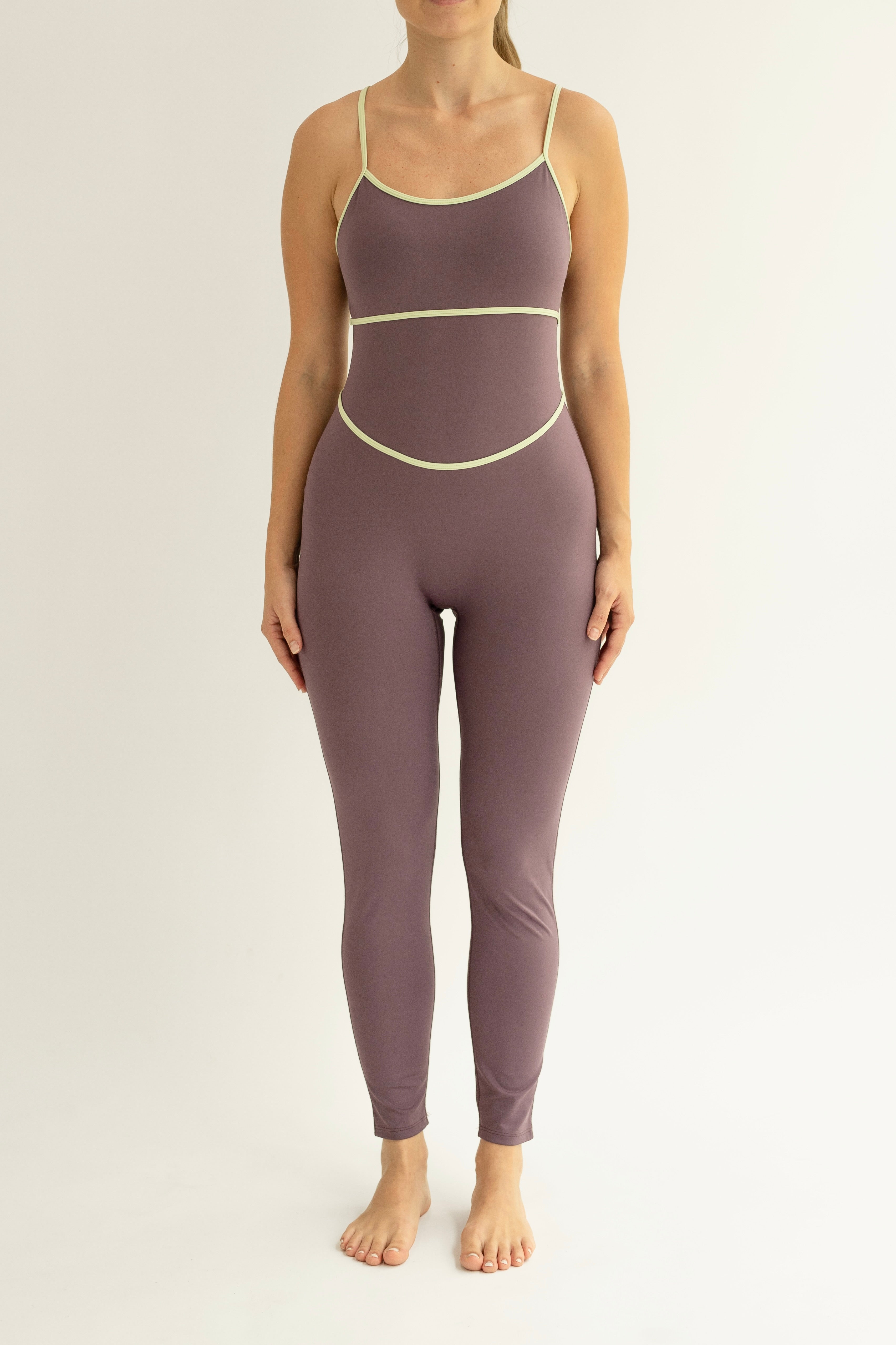 Bodysuit costuras - Morado y amarillo