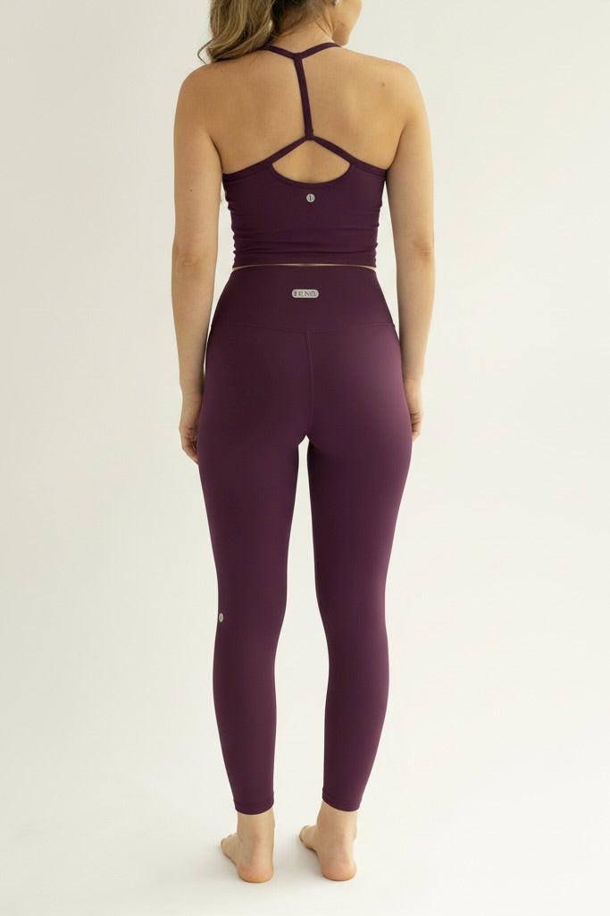 Set legging top completo tiritas - Violeta