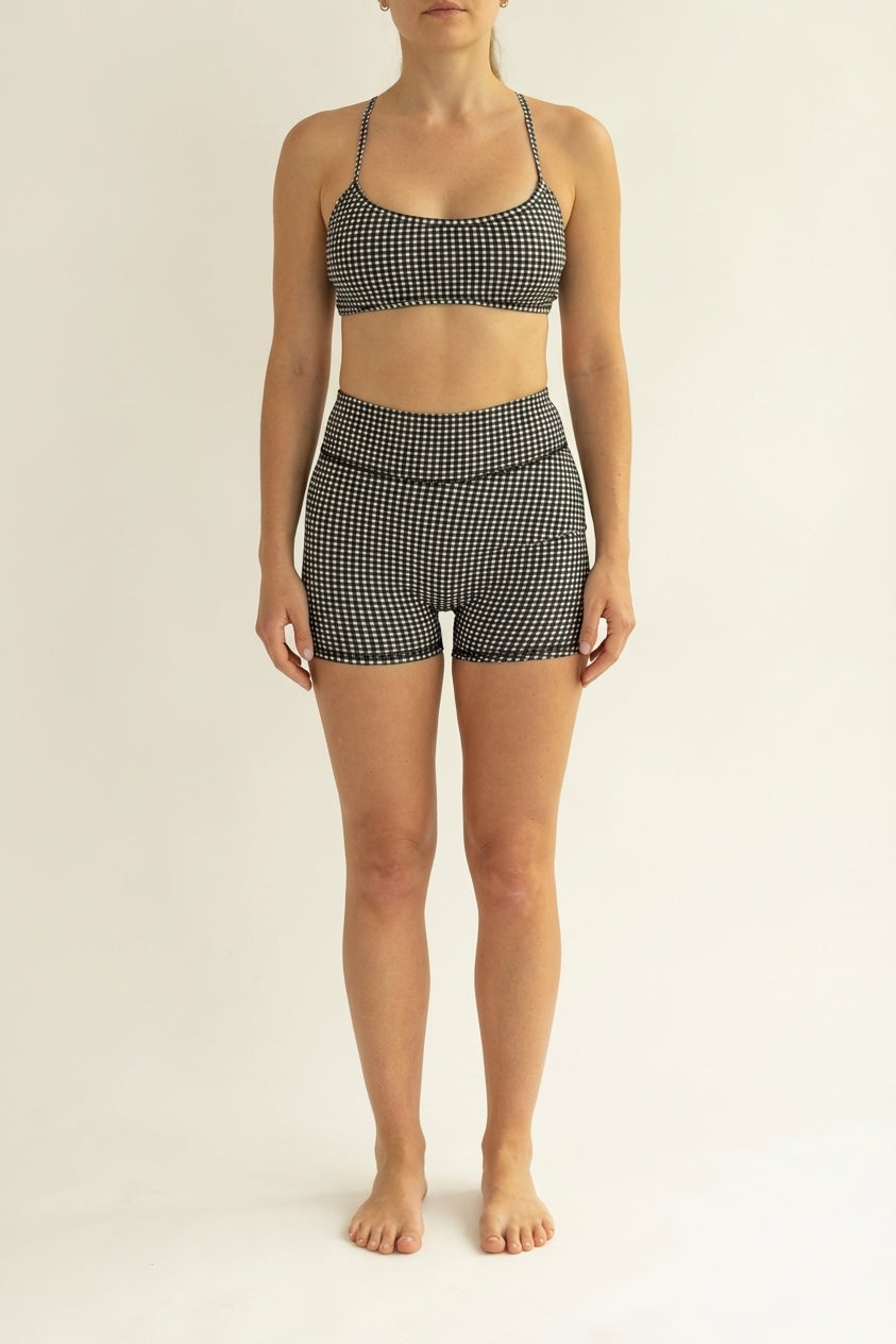 Set biker Cuadritos - Negro