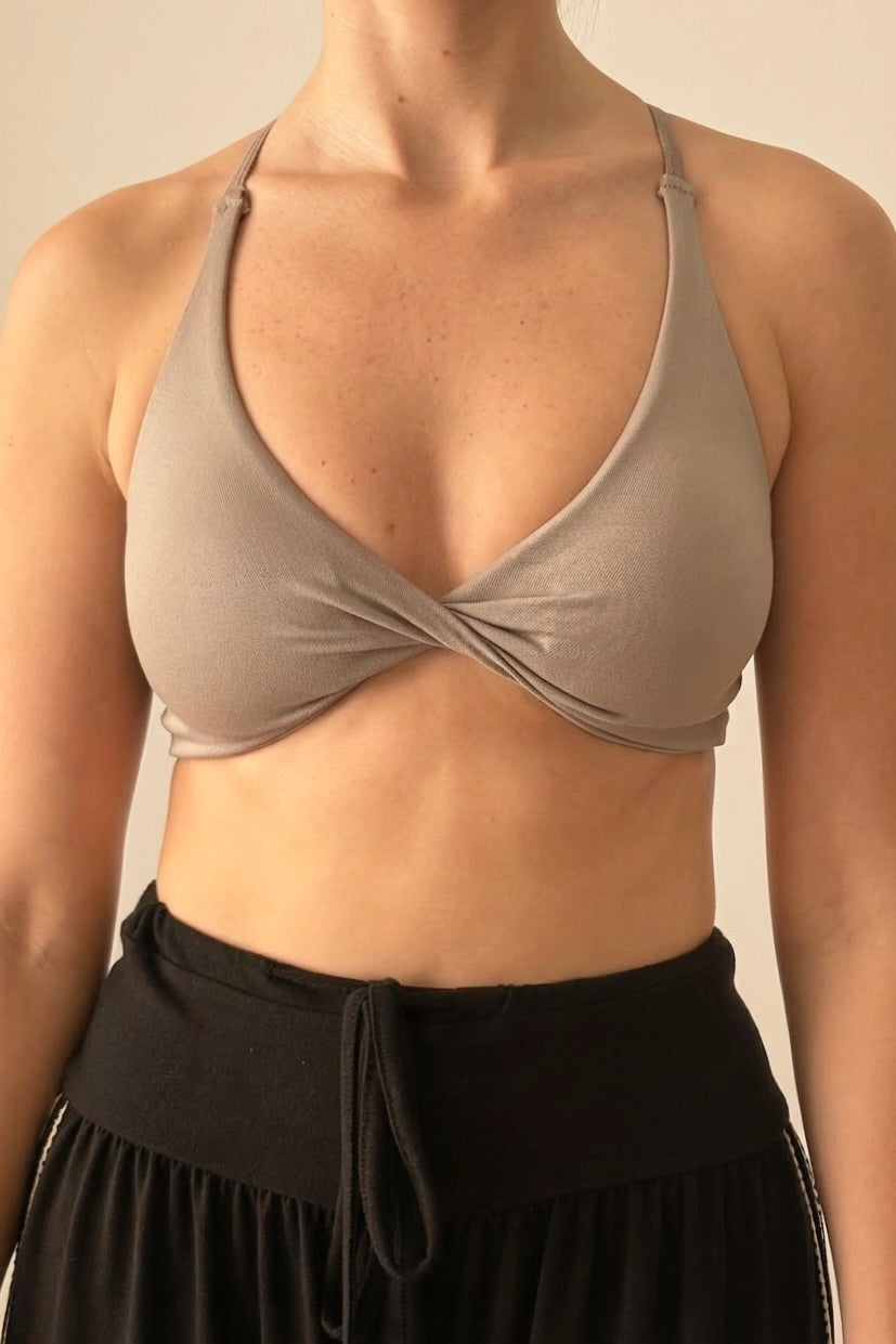 Top Cruzado - Marrón claro